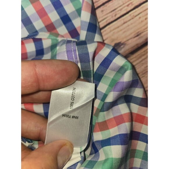 Orvis Mens Multicolor Plaid Button-Down Shirt Large - Picture 6 of 7
